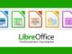 Logo de LibreOffice avec aperçu des types de fichiers pris en charge : documents texte, tableurs, présentations et bases de données.
