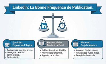 graphique qui résume quand, comment et sur quels sujets publier sur LinkedIn