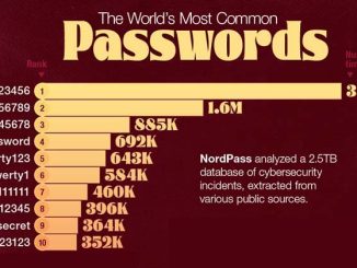 graphique liste des mots de passe les plus utilisés.