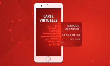 carte bancaire virtuelle sur un smartphone